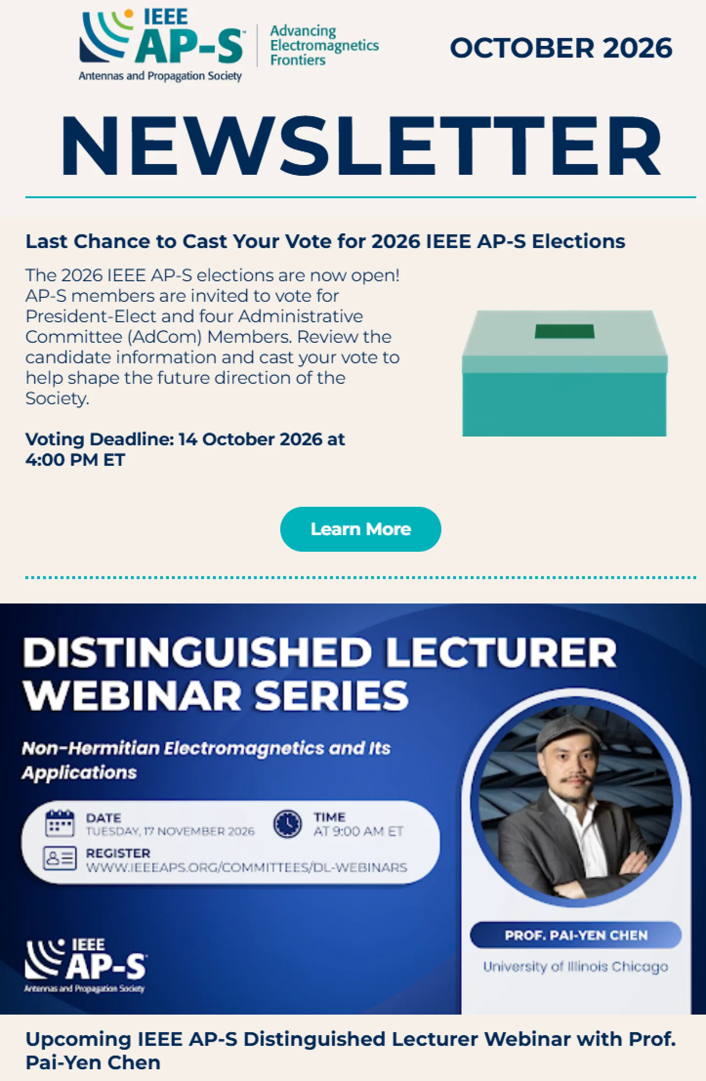 IEEE AP-S October 2026 Newsletter