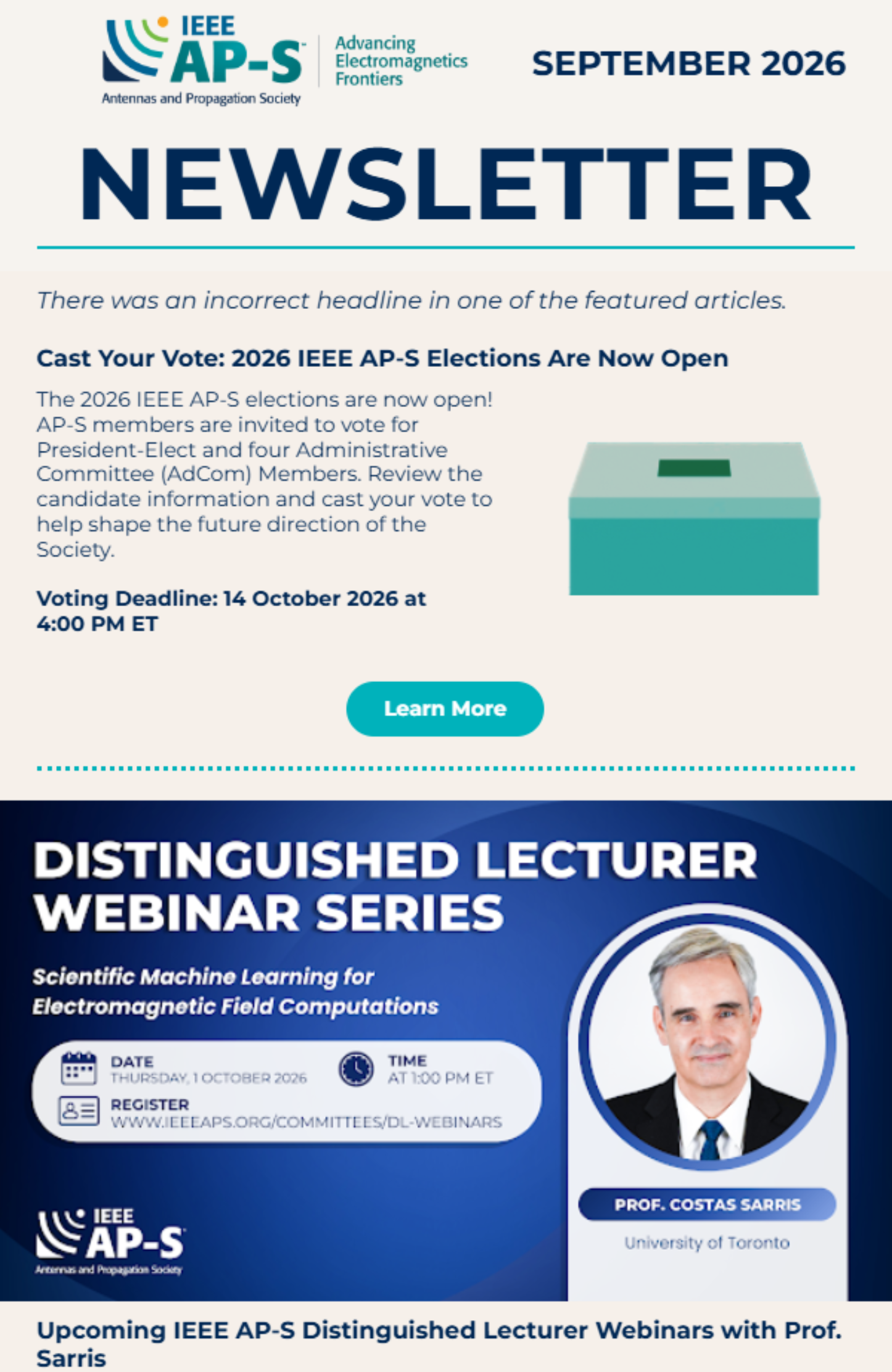 IEEE AP-S September 2026 Newsletter