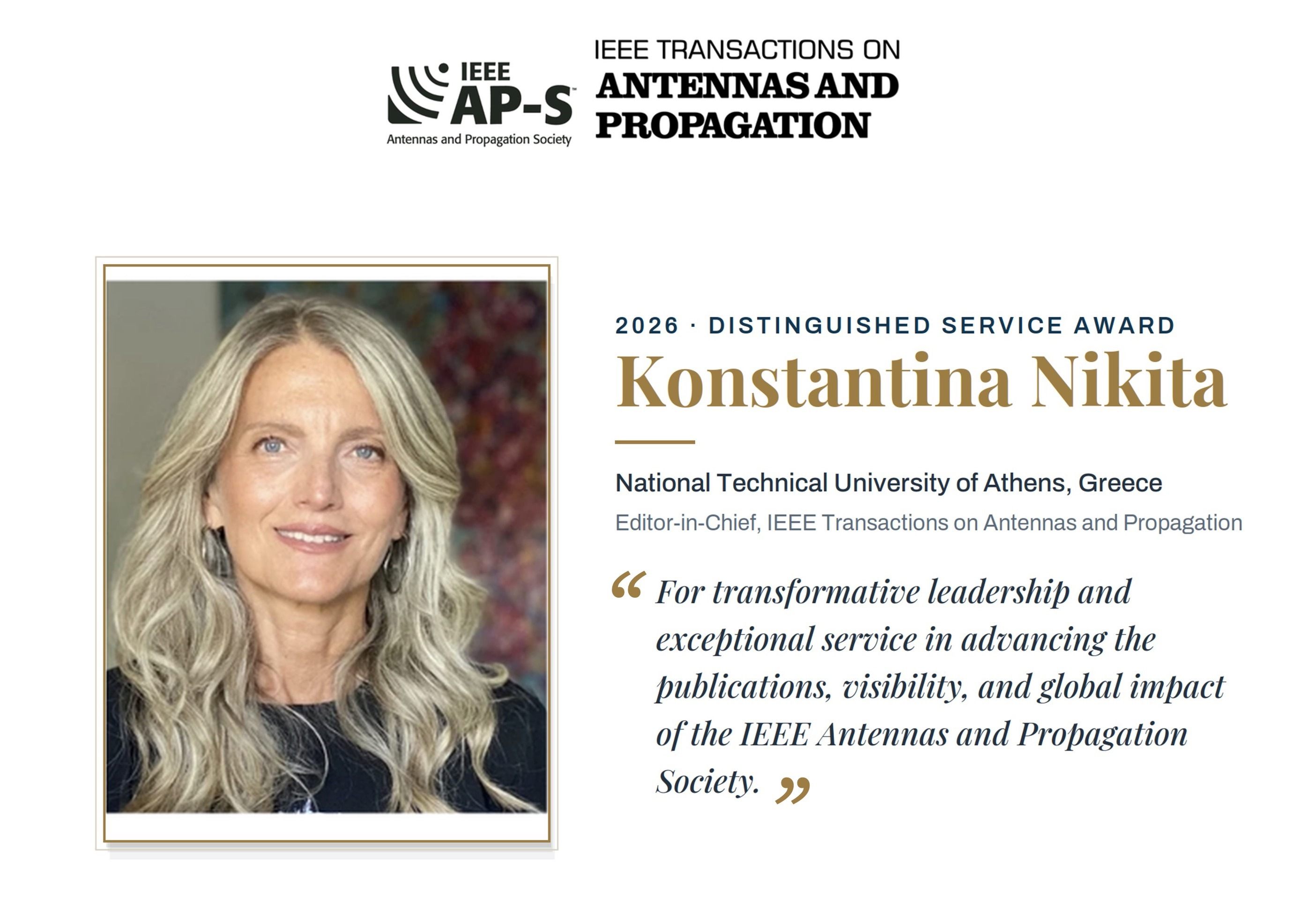 Winners of the 2026 Distinguished Service Award